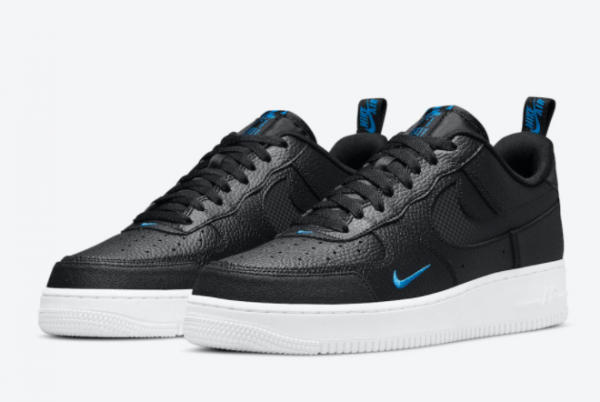 2021 Nike AF1 Air Force 1 Low Black Blue Trainers DN4433-002-3