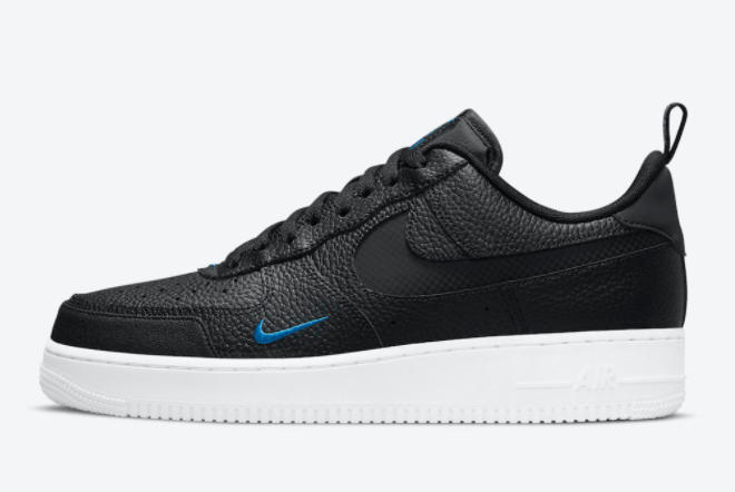 2021 Nike AF1 Air Force 1 Low Black Blue Trainers DN4433-002