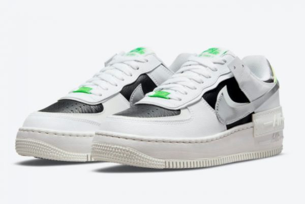 2021 Nike Air Force 1 Shadow Chrome Swoosh Trainers DN8006-100-2