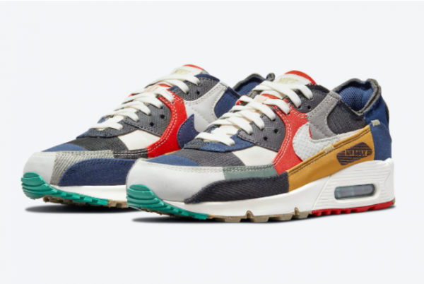 2021 Nike Air Max 90 Scrap Shoes Cheap Buy DJ4878-400-2