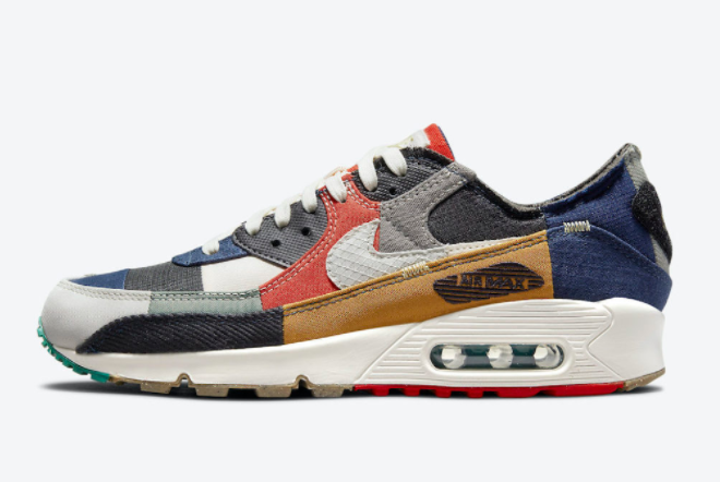 2021 Nike Air Max 90 Scrap Shoes Cheap Buy DJ4878-400