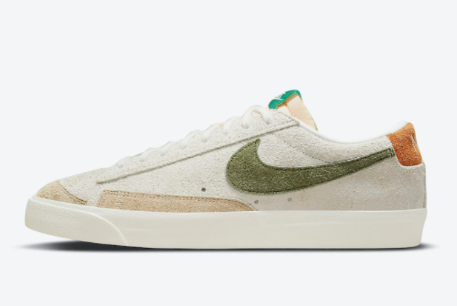 2021 Nike Blazer Low Hairy Suede Hot Sale DM7582-100