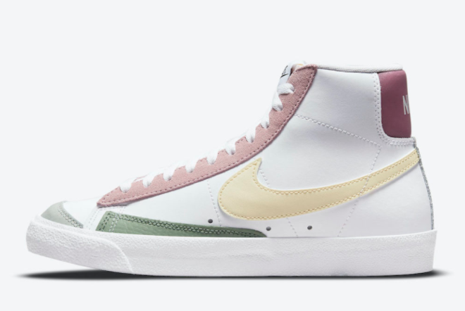 2021 Nike Blazer Mid 77 Pink Lemon Green Special Sale DN5052-100