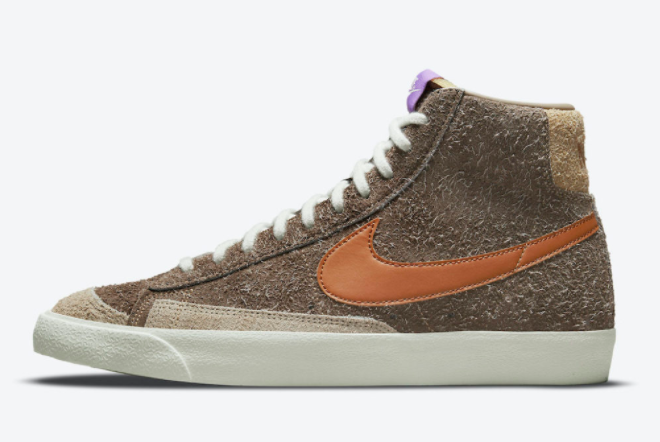 2021 Nike Blazer Mid Shaggy Suede Low Price Sale DM7581-200