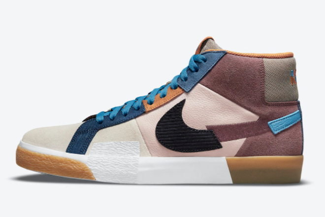 2021 Top Nike SB Blazer Mid Mosaic Shoes DA8854-600