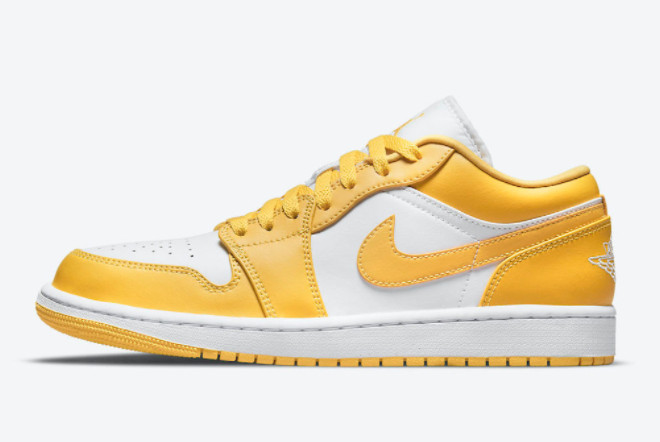 Air Jordan 1 Low GS Mustard Yellow White Online Store 553558-171