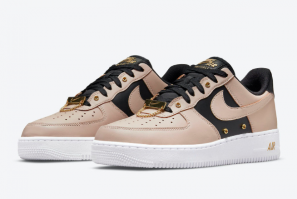 Buy Nike Air Force 1 Low Metallic Gold With Tan Leathers DA8571-200-2