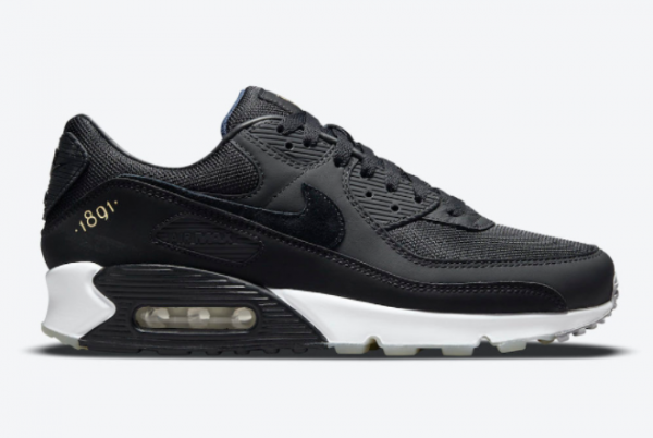 Latest Nike Air Max 90 AIK Fotboll Black White For Sale DJ4602-001-1