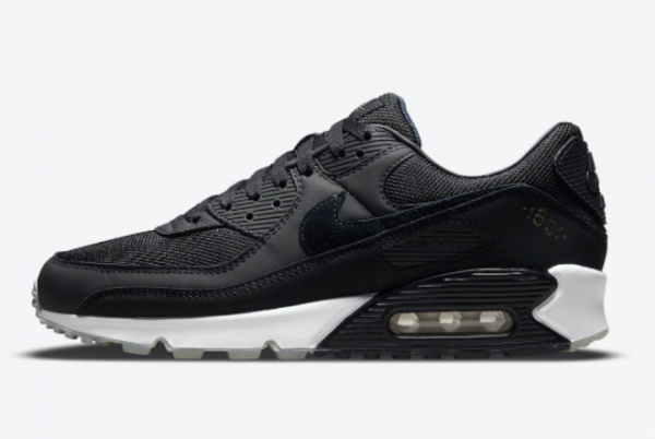 Latest Nike Air Max 90 AIK Fotboll Black White For Sale DJ4602-001