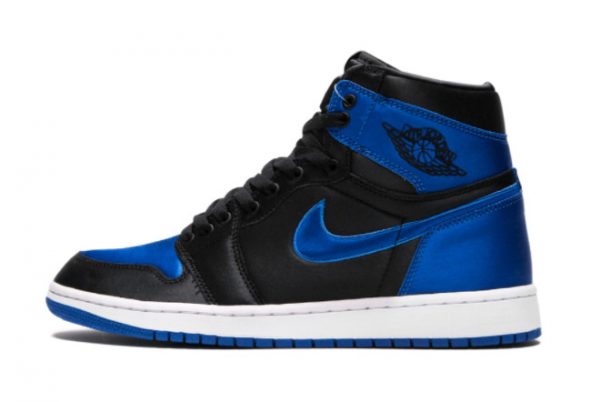 2021 Air Jordan 1 High OG Satin Royal Basketball Sneakers 921193-007