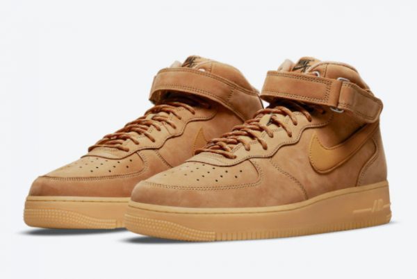 2021 Best Selling Nike AF1 Air Force 1 Mid Wheat DJ9158-200-2