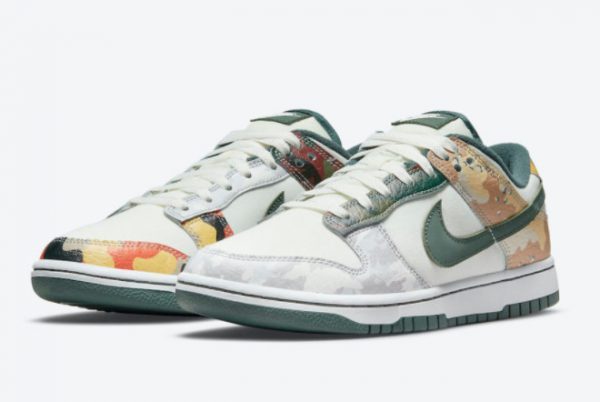 2021 Discount Nike Dunk Low SE Multi Camo DH0957-100-2