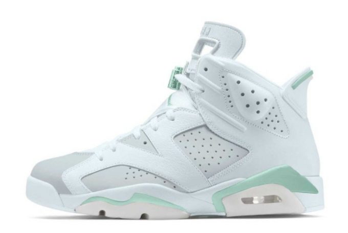 2022 Air Jordan 6 Tiffany Blue White Pure Platinum-Mint Foam Girl Shoes