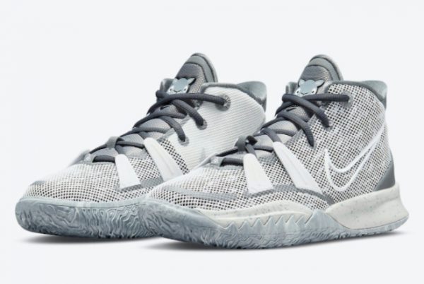 2022 New Nike Kyrie 7 GS Chip Light Smoke Grey White DB5624-011-2