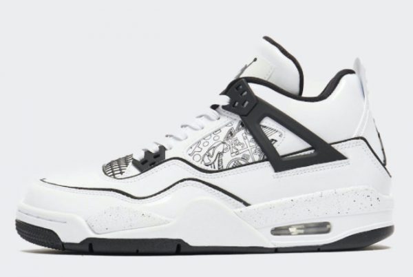 Air Jordan 4 GS DIY White Black-Volt Outlet DC4101-100