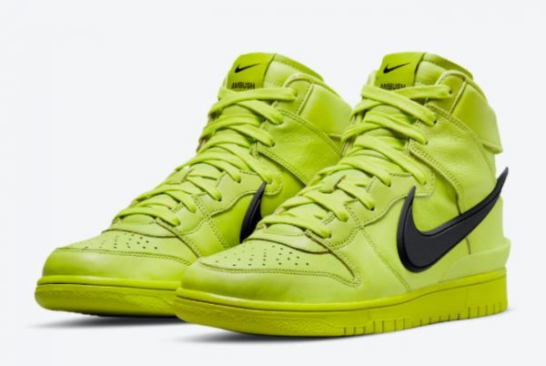 Ambush x Nike Dunk High Flash Lime Sneakers For Sale CU7544-300-2