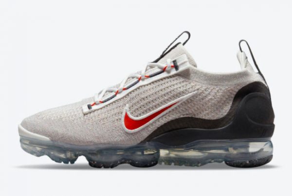 Cheap Nike Air Vapormax 2021 Flyknit Light Bone University Red Sale