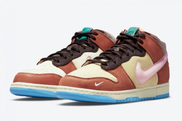 Cheap Price Nike Dunk Mid Social Status Milk Carton Burnt Brown DJ1173-700-2