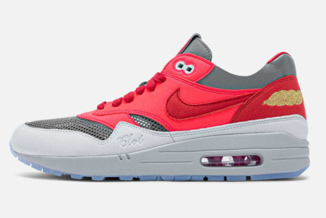 CLOT x Nike Air Max 1 K.O.D. Solar Red Sport Shoes DD1870-600