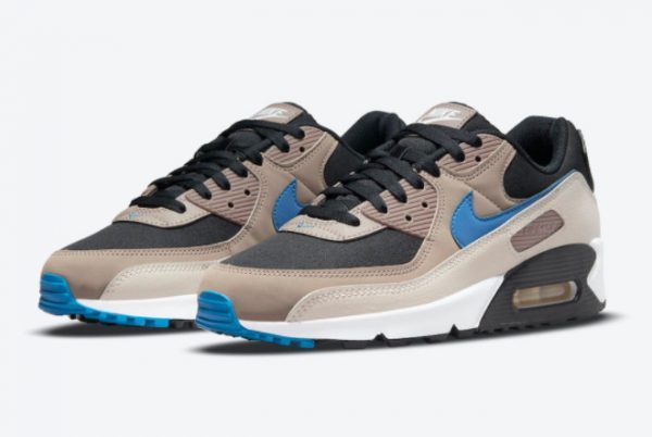 Discount Nike Air Max 90 Malt Black Blue Slate-Taupe Haze-Malt DC9388-001-1