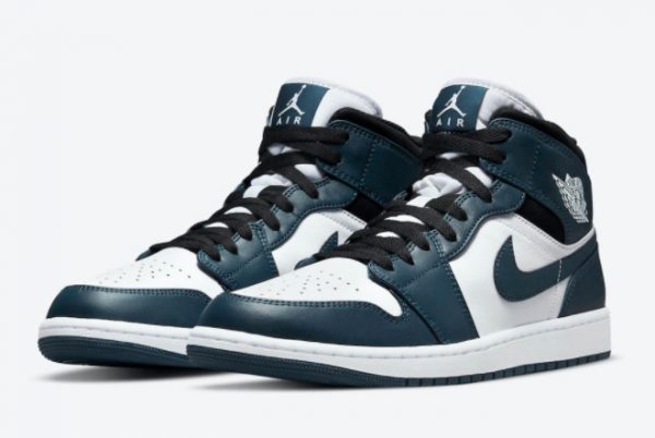 Grade School Air Jordan 1 Mid Dark Teal For Sale 554724-411-2