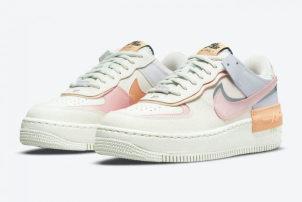 Grade School Nike Air Force 1 Shadow Pink Glaze-Orange Chalk CI0919-111-2