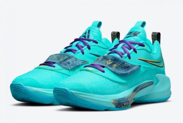 Nike Zoom Freak 3 Aqua Giannis Sneakers On Sale DA0695-400-2