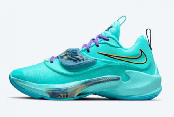 Nike Zoom Freak 3 Aqua Giannis Sneakers On Sale DA0695-400