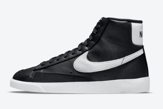 2021 Latest Nike Blazer Mid ’77 Next Nature Black White DO1344-001