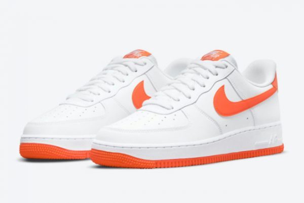 2021 Nike Air Force 1 Low White Orange Sneakers Restock DC2911-101-2