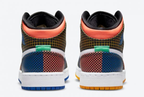 Air Jordan 1 Mid GS Multicolor Grid For Sale DC4092-001-2