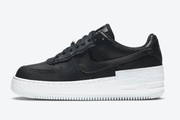 Cheap Nike Air Force 1 Shadow Black White Gold DC4459-001