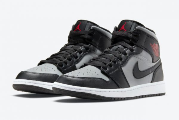 Grade School Air Jordan 1 Mid Shadow Black Grey 554724-096-2