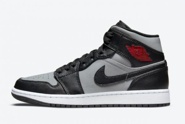 Grade School Air Jordan 1 Mid Shadow Black Grey 554724-096