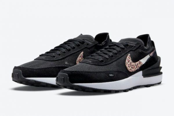 Nike Waffle One Leopard Black Multi Color New Sale DJ9776-001-1