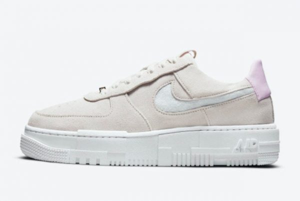 Women Nike Air Force 1 Pixel Beige Pink Online Store DQ0827-100