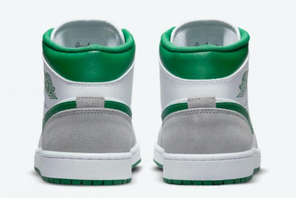 2021 Air Jordan 1 Mid Grey/White/Green DC7294-103-2