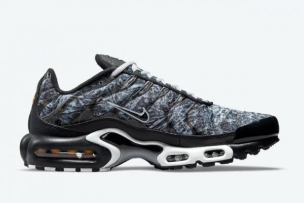 2021 Cheap Nike Air Max Plus Black White Print Shoes DO6384-001-1