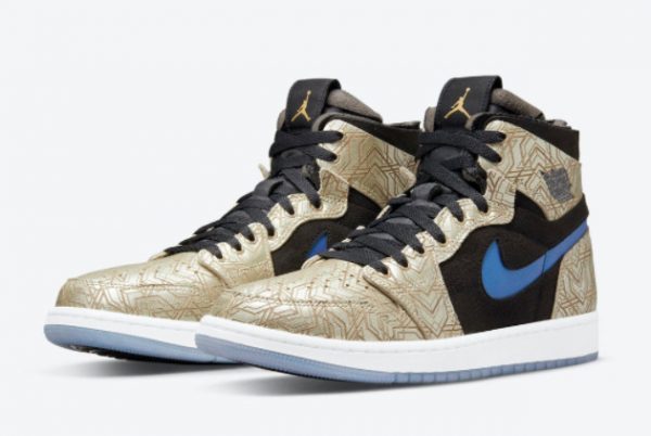 2021 Latest Air Jordan 1 Zoom CMFT Gold Laser DQ0659-700-3