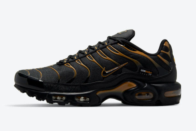 2021 Latest Nike Air Max Plus Cordura Black Gold DO6700-001