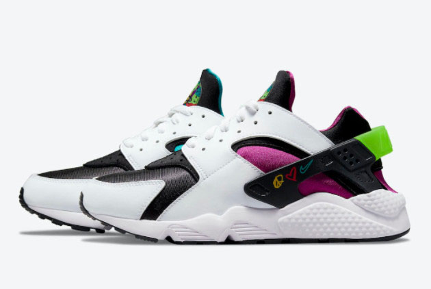 2021 Nike Air Huarache Peace, Love, Swoosh On Sale DM8152-100