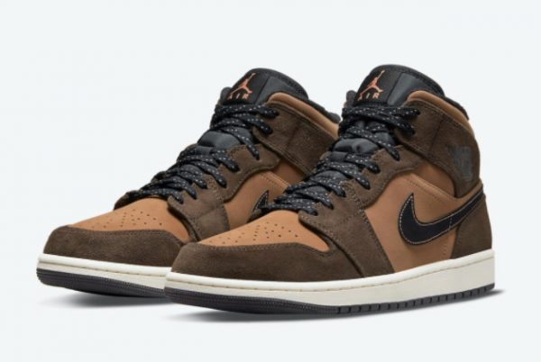 2021 Release Air Jordan 1 Mid Brown DC7294-200-2