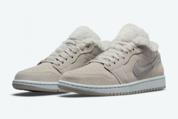 2022 Cheap Air Jordan 1 Low Sherpa Fleece Sneakers DO0750-002-2