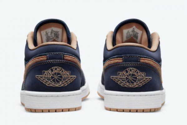 Air Jordan 1 Low Denim Midnight Navy Basketball Sneakers DH1259-400-3