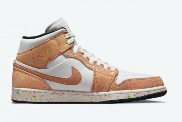 Air Jordan 1 Mid SE Brushstroke Paint Splatter Trainers DA8005-100-1