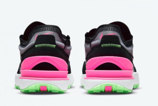 Cheap Nike Waffle One Black Neon Green-Pink DM8143-100-2