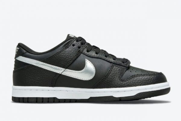 NBA x Nike Dunk Low GS Black Silver For Sale DC9560-001-1