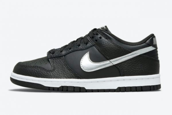 NBA x Nike Dunk Low GS Black Silver For Sale DC9560-001