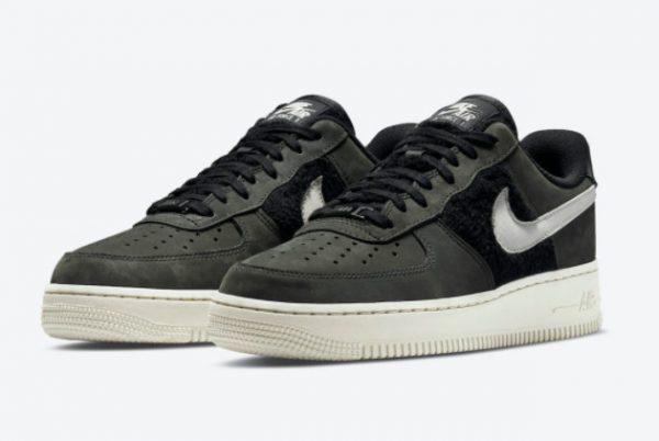 Nike Air Force 1 Low Fur Black Bone For Cheap DO6714-001-2