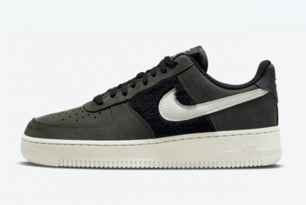 Nike Air Force 1 Low Fur Black Bone For Cheap DO6714-001